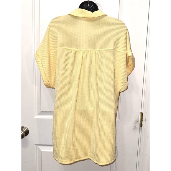 Blumin yellow collared Ribbed Top - Picture 6 of 7